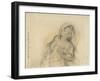 Frightened Woman-Honore Daumier-Framed Giclee Print