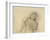 Frightened Woman-Honore Daumier-Framed Giclee Print