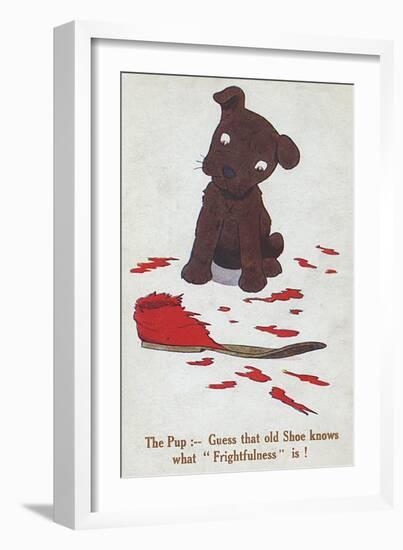Frightfulness - WW1 Humorous Dog Postcard-null-Framed Art Print