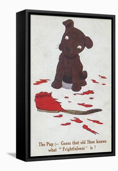 Frightfulness - WW1 Humorous Dog Postcard-null-Framed Stretched Canvas