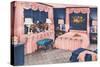 Frilly Pink Bedroom Suite-null-Stretched Canvas