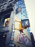 Traffic Light with Skateboard Sticker in New York City-Frina-Photographic Print
