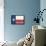 Frio River, Texas - Texas State Flag - Letterpress-Lantern Press-Framed Stretched Canvas displayed on a wall
