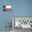 Frio River, Texas - Texas State Flag - Letterpress-Lantern Press-Stretched Canvas displayed on a wall