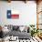 Frio River, Texas - Texas State Flag - Letterpress-Lantern Press-Art Print displayed on a wall