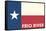 Frio River, Texas - Texas State Flag - Letterpress-Lantern Press-Framed Stretched Canvas