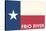 Frio River, Texas - Texas State Flag - Letterpress-Lantern Press-Stretched Canvas