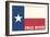 Frio River, Texas - Texas State Flag - Letterpress-Lantern Press-Framed Art Print