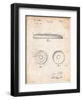 Frisbee Patent-Cole Borders-Framed Art Print
