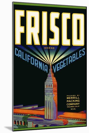 Frisco Brand California Vegetables-null-Mounted Giclee Print