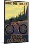 Frisco, Colorado - Ride the Trails-Lantern Press-Mounted Art Print
