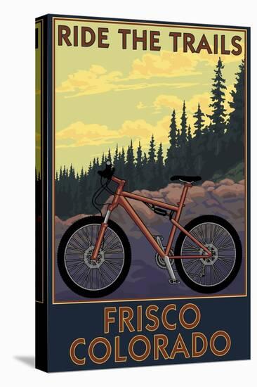 Frisco, Colorado - Ride the Trails-Lantern Press-Stretched Canvas