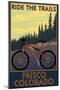 Frisco, Colorado - Ride the Trails-Lantern Press-Mounted Art Print