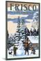 Frisco, Colorado - Snowman Scene-Lantern Press-Mounted Art Print