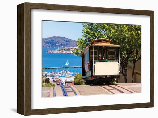 Frisco Hyde Street Cable Car -null-Framed Art Print