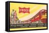 Frisco Train Ticket-null-Framed Stretched Canvas