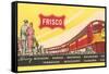 Frisco Train Ticket-null-Framed Stretched Canvas