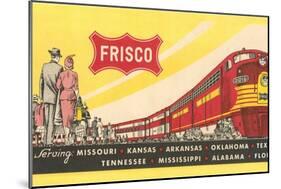 Frisco Train Ticket-null-Mounted Art Print