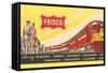 Frisco Train Ticket-null-Framed Stretched Canvas