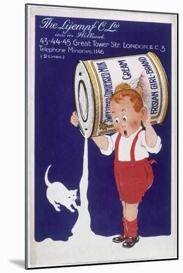 Frisian Girl Sweetened Condensed Milk-null-Mounted Art Print