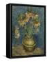 Fritillaires couronne impériale dans un vase de cuivre-Vincent van Gogh-Framed Stretched Canvas