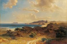 Beach at Estepona with a View of the Rock of Gibraltar-Fritz Bamberger-Laminated Giclee Print