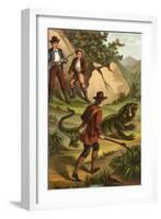 Fritz Finds an Iguana-Johann David Wyss-Framed Art Print