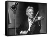 Fritz Kreisler, Austrian Born Violinist and Composer, Playing the Violin in an NBC Studio-Alfred Eisenstaedt-Framed Stretched Canvas