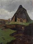 Mire Cottage with Child-Fritz Overbeck-Giclee Print