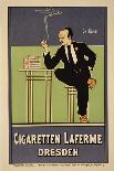 Reproduction of a Poster Advertising 'Laferme' Cigarettes, Dresden, 1897 (Colour Litho) (See 127094-Fritz Rehm-Framed Giclee Print