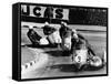 Fritz Scheidegger, Walter Schneider and Helmut Fath Competing in a Sidecar Race, 1959-null-Framed Stretched Canvas