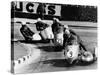 Fritz Scheidegger, Walter Schneider and Helmut Fath Competing in a Sidecar Race, 1959-null-Stretched Canvas