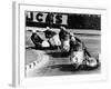 Fritz Scheidegger, Walter Schneider and Helmut Fath Competing in a Sidecar Race, 1959-null-Framed Photographic Print