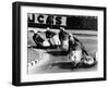 Fritz Scheidegger, Walter Schneider and Helmut Fath Competing in a Sidecar Race, 1959-null-Framed Photographic Print