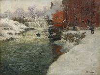 Winter at the River Simoa-Fritz Thaulov-Giclee Print