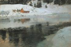 Canvas Factory by the Aker River (Kristiani), C. 1890-Fritz Thaulov-Stretched Canvas