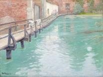 Freight Train, Dusk-Fritz Thaulow-Giclee Print