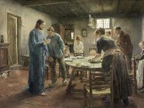 Le Christ chez les paysans-Fritz von Uhde-Giclee Print