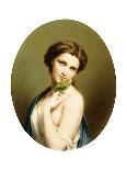 A Young Beauty with a Parakeet-Fritz Zuber-Buhler-Giclee Print
