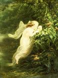 A Mother and Child with a Goat on a Path-Fritz Zuber-Buhler-Giclee Print