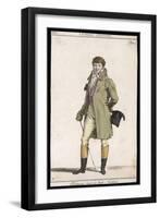 Frock Coat and Cane 1807-null-Framed Art Print