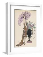 Frock Fur and Feather Fan-Georges Barbier-Framed Photographic Print