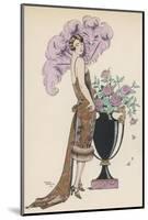 Frock Fur and Feather Fan-Georges Barbier-Mounted Photographic Print