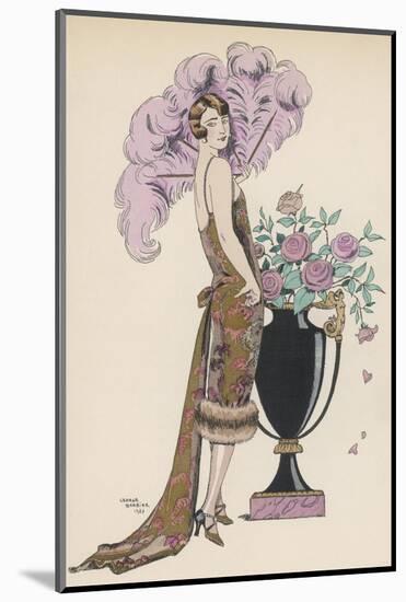 Frock Fur and Feather Fan-Georges Barbier-Mounted Photographic Print