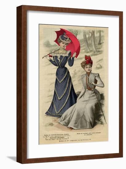 Frocks, Red Parasol 1899-null-Framed Art Print