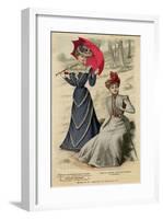 Frocks, Red Parasol 1899-null-Framed Art Print