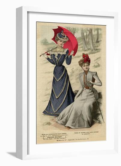 Frocks, Red Parasol 1899-null-Framed Art Print