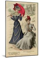 Frocks, Red Parasol 1899-null-Mounted Art Print