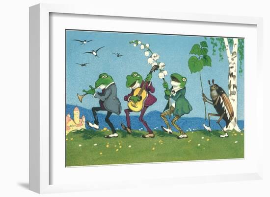 Frog and Beetle Band-null-Framed Art Print