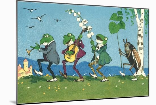 Frog and Beetle Band-null-Mounted Art Print